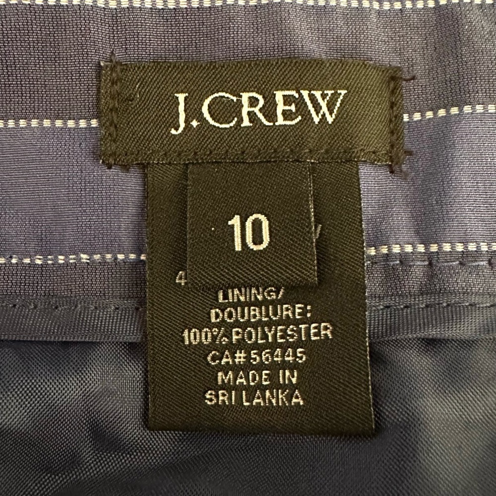 J. Crew Silk Cotton Blend Two Tone Blue Skirt Size 10 - Picture 6 of 7